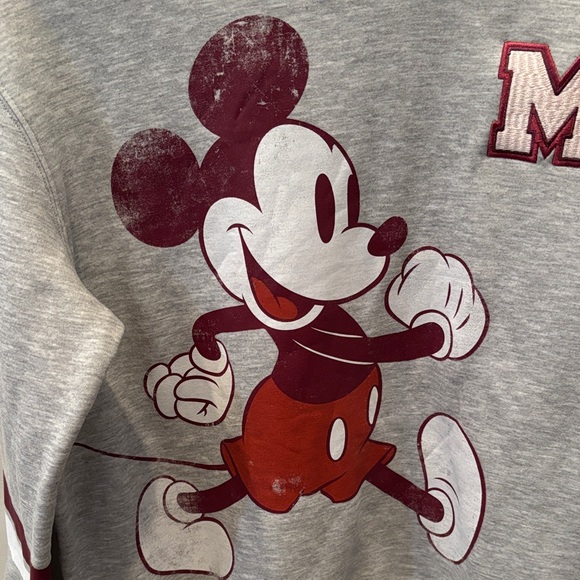 Disney Gray Mickey Mouse  Crewneck Sweater - Picture 3 of 6